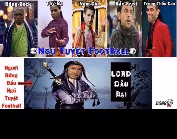 Thánh Bendtner nhập vai vào truyện kiếm hiệp.