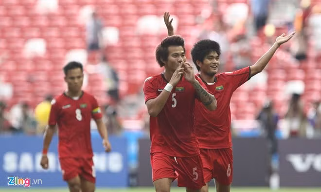 Chơi không hay nhưng U23 Myanmar lại là đội có được bàn thắng trước. Ảnh: Zing.