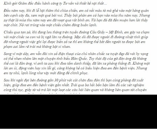 Những lý do trong đơn xin nghỉ việc mới đây được nhiều người nghĩ ra vô cùng sướt mướt nhưng cũng không thiếu phần đanh thép và sắt đá.