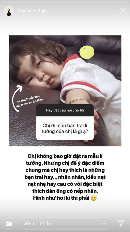 Câu hỏi nhiều nhất dành cho các hot girl Việt trên Instagram là về mẫu người yêu lý tưởng.