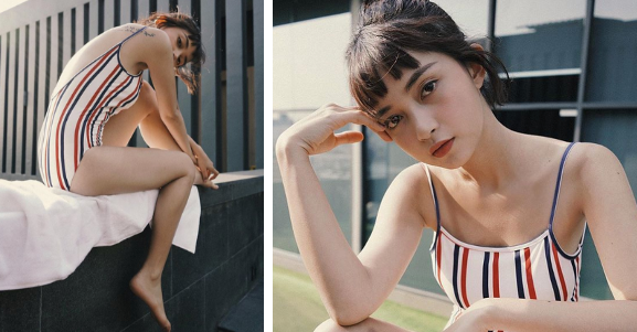 Một hot girl "bé hạt tiêu" khác nhưng trông vẫn rất bắt mắt khi mặc bikini chính là Mai Kỳ Hân.