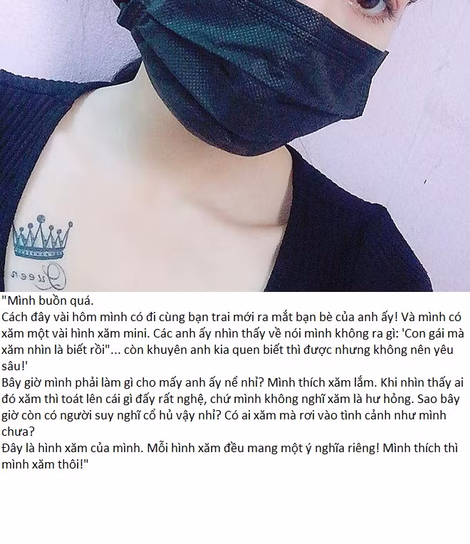 Mới đây trên mạng xã hội, câu chuyện về cô gái xăm hình bị chính người yêu và gia đình dè bỉu đã lại một lần nữa tạo điều kiện để cho dân mạng được phen tranh luận sôi nổi.