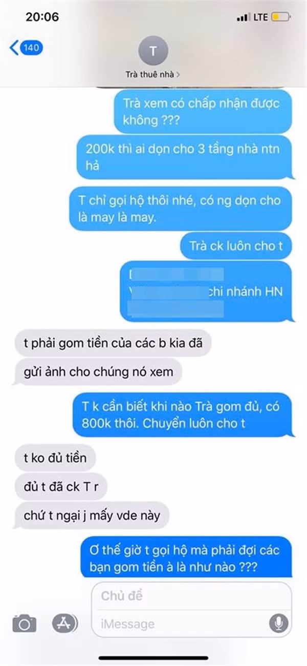 Quá bức xúc vì nói qua nói lại, người chủ trọ đã đăng lên diễn đàn để cộng đồng mạng phân xử ai đúng ai sai.