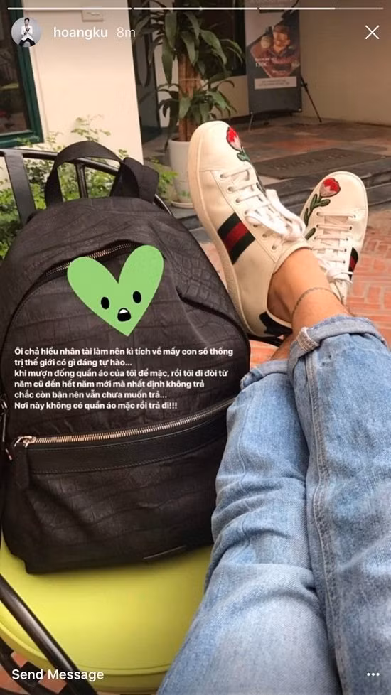 Dòng trạng thái tố cáo một ngôi sao mượn đồ không trả của stylist Hoàng Ku.