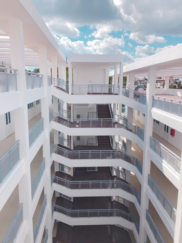 Khuôn viên Viện Đại học Đà Lạt tọa lạc trên một ngọn đồi rộng khoảng 38 ha với 40 tòa nhà mang kiến trúc hiện đại nằm rải rác dọc theo những con đường nhỏ quanh co uốn khúc trong rừng thông.