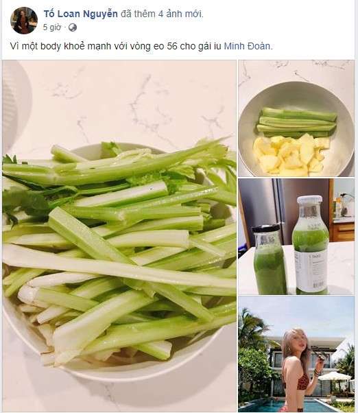 SunHt được mẹ tâm lý chuẩn bị cho cả đồ uống giúp giảm cân, vì mục tiêu "vòng eo 56".