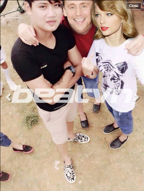 Đi chơi bỗng dưng gặp được cặp đôi nổi tiếng showbiz thế giới là Tom Hiddleston và Taylor Swift.