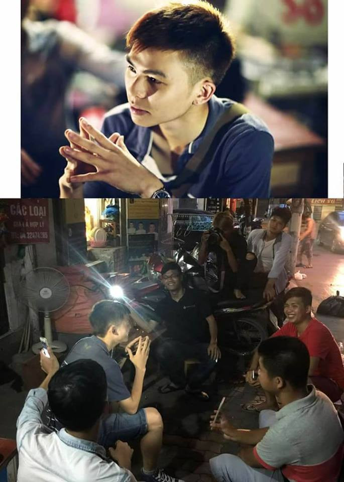 Không có dàn đèn đánh sáng chuyên nghiệp, nhóm bạn trẻ đã nghĩ ra cách dùng đèn flash của điện thoại để tạo điểm nhấn cho bức chân dung.