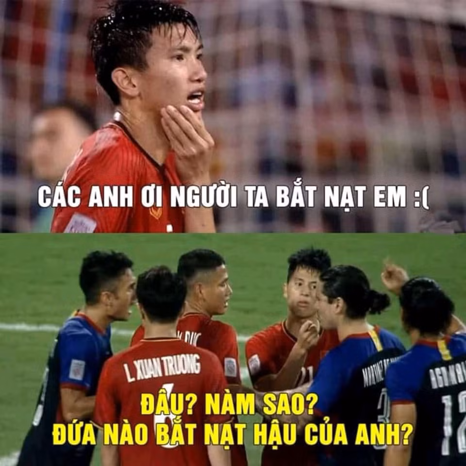 Sau khi được đàn em ở đội tuyển Việt Nam là Văn Hậu kêu cứu, Đình Trọng đã tiến lại và có pha chỉ tay "thị uy" với tuyển thủ Philippines.