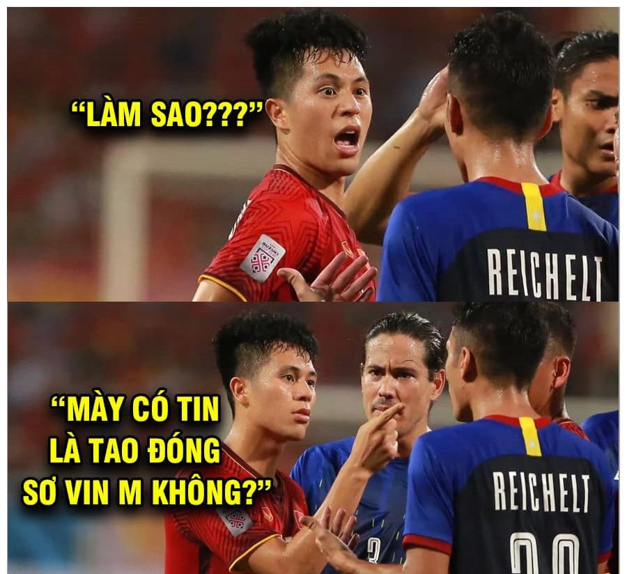 Câu nói "đóng sơ-vin" luôn đi theo Đình Trọng và kể cả khi dằn mặt đối phương anh cũng dùng và có kết quả lập tức.