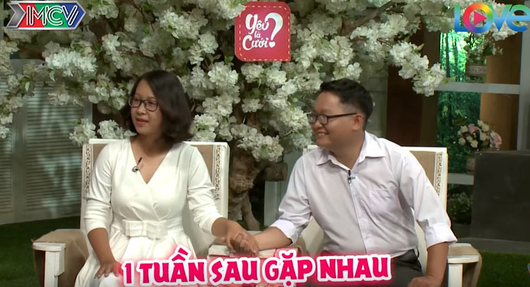 Trinh và Đăng chia sẻ câu chuyện tình yêu trên chương trình "Yêu là cưới"