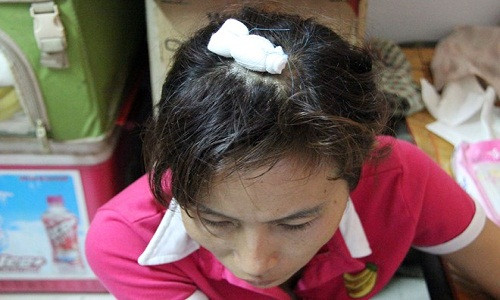 Chị Thảo từng bị công an phường 3 xử phạt hành chính 2,5 triệu đồng về việc cản trở người thi hành công vụ cách đây hơn 1 năm. Ảnh: Lê Trai.