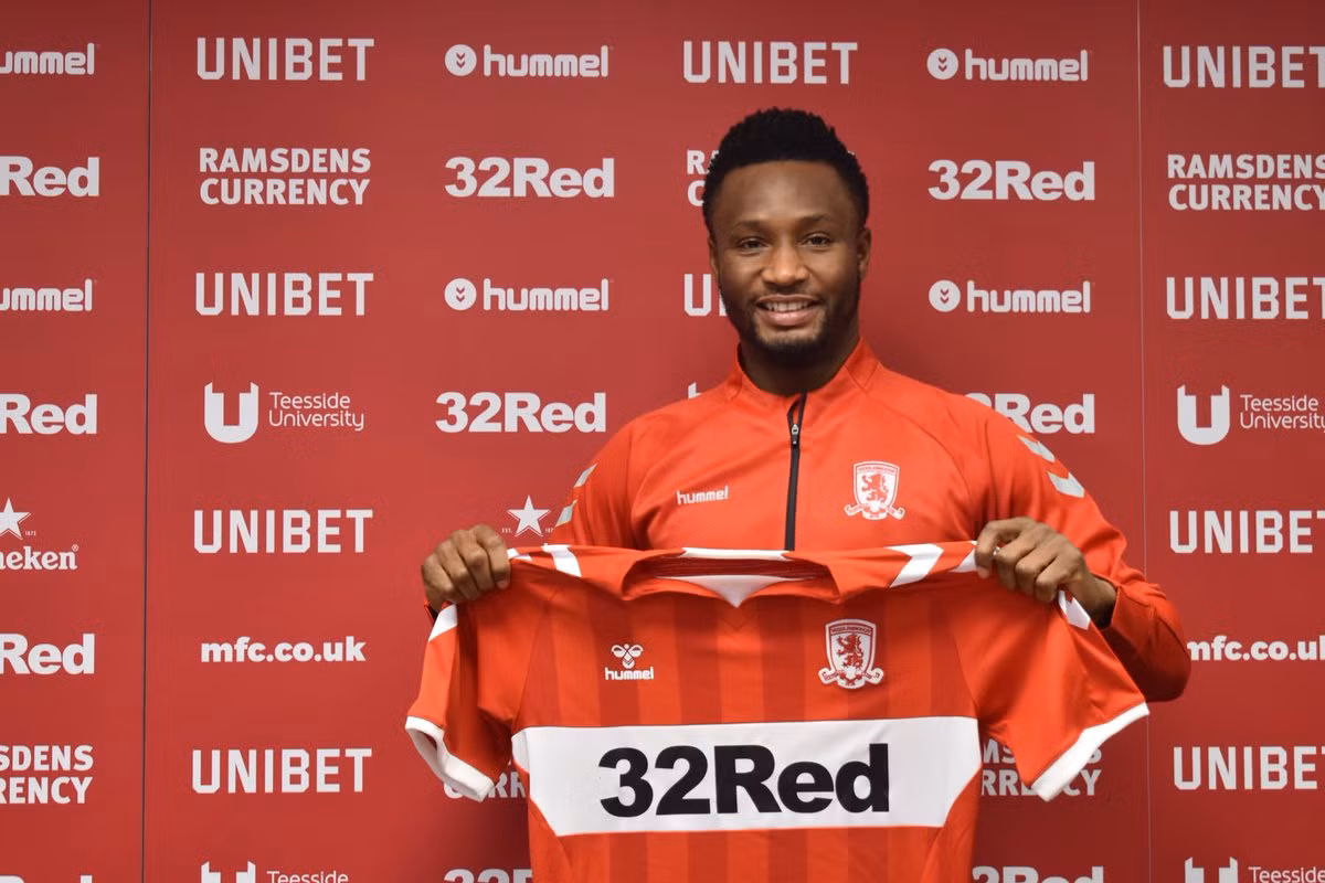 Cách đây ít phút, trang chủ CLB Middlesbrough đã công bố thương vụ chiêu mộ cựu sao Chelsea, John Obi Mikel. Theo BBC, Mikel sẽ khoác áo Boro theo bản hợp đồng có thời hạn đến cuối mùa.