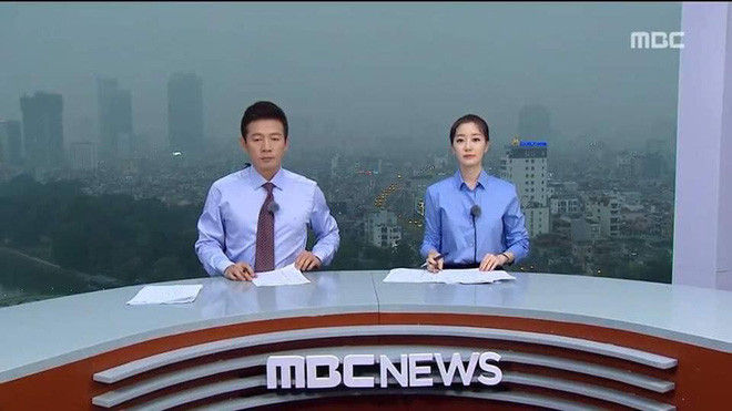 Toàn cảnh trường quay dã diễn của đài MBC News trên nóc tòa nhà Daewoo.