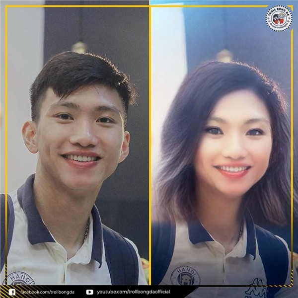 Những bức ảnh cầu thủ Việt Nam giả gái thu hút sự chú nhất đó là Văn Lâm, Đình Trọng, Quế Ngọc Hải...
