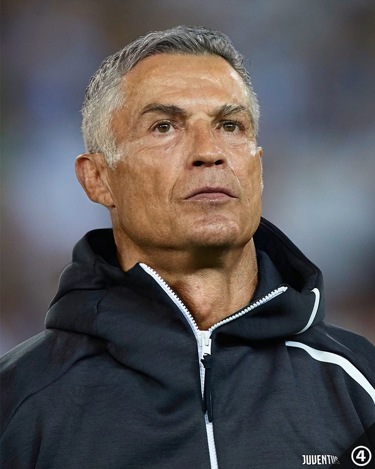 Siêu sao bóng đá Ronaldo vẫn rất phong độ và bảnh bao khi về già.