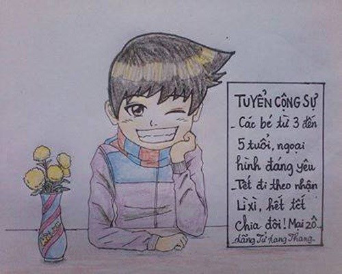 "Việc nhẹ, lương cao" cho các bé vào ngày Tết.