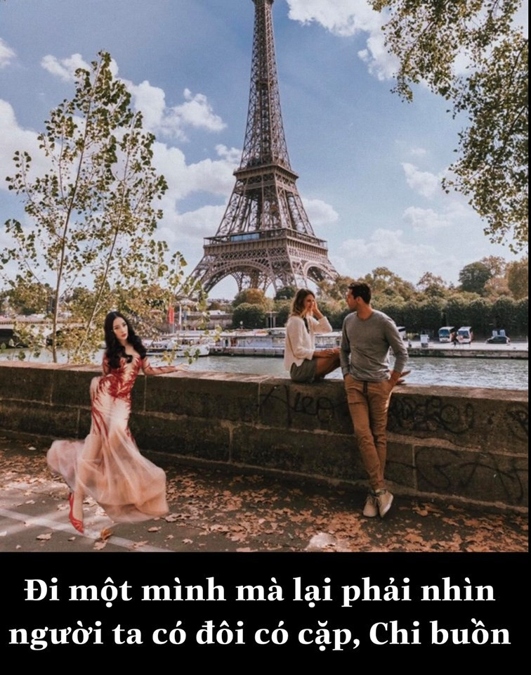 May quá, Chi Pu đã được đổi dáng đứng thay vì nằm như ảnh gốc.