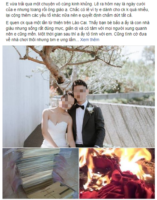 Bi me chong che “nha que con khong biet dieu”, co dau tuc minh huy hon roi dot luon vay cuoi 50 trieu