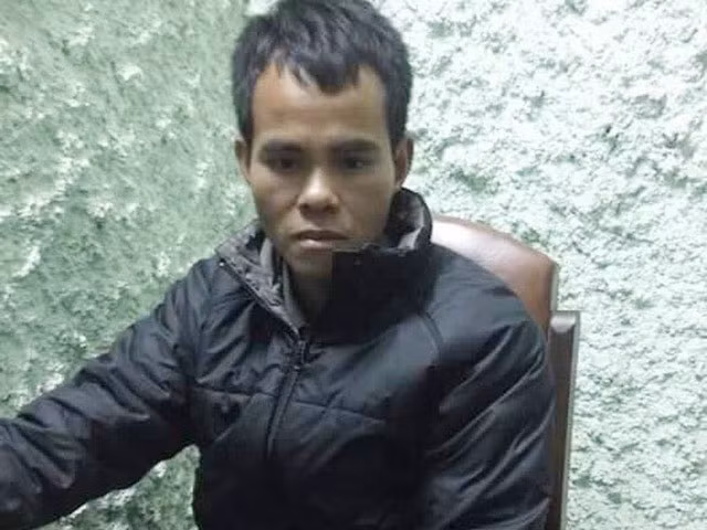 Đối tượng Bùi Văn Huỳnh tại cơ quan công an