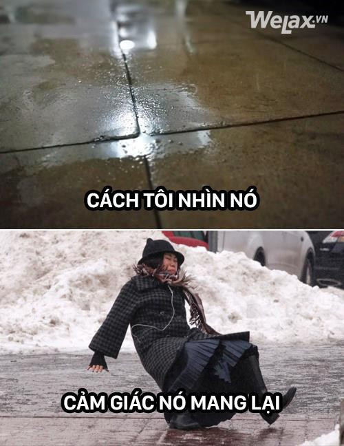 Nồm khiến sàn nhà "chảy mồ hôi" điều này khiến nhiều người từng rơi vào hoàn cảnh "trượt vỏ chuối".