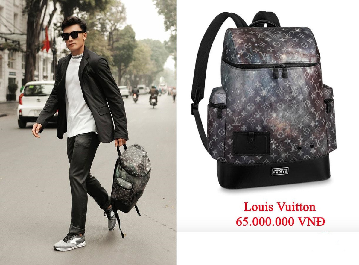 Chiếc ba lô là món phụ kiện sang chảnh và đắt giá nhất set đồ của chàng thủ môn điển trai, với 65 triệu đồng. Tổng cộng set đồ của Tiến Dũng là 100 triệu.