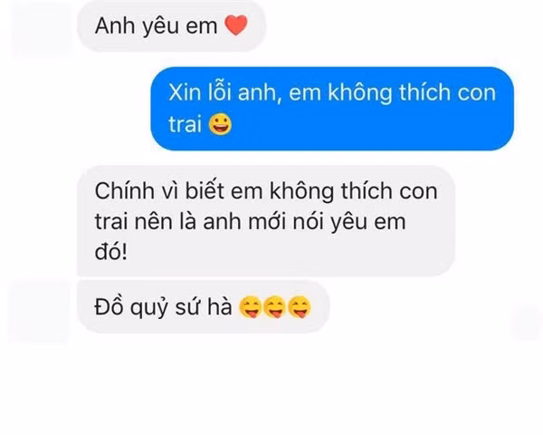 Cách đối đáp vô cùng thông minh khi mục tiêu trả lời rằng họ không thích con trai/