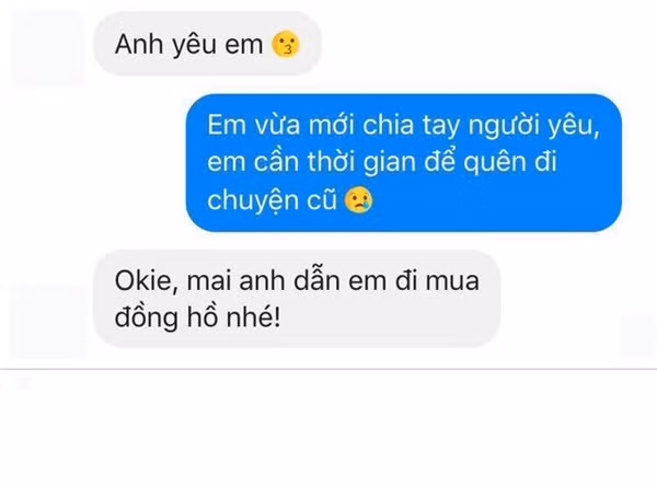 Cách nhanh nhất để quên đi người cũ đó là mua đồng hồ để quay thật nhanh thời gian. Ảnh trong bài: Tổng hợp từ Facebook.