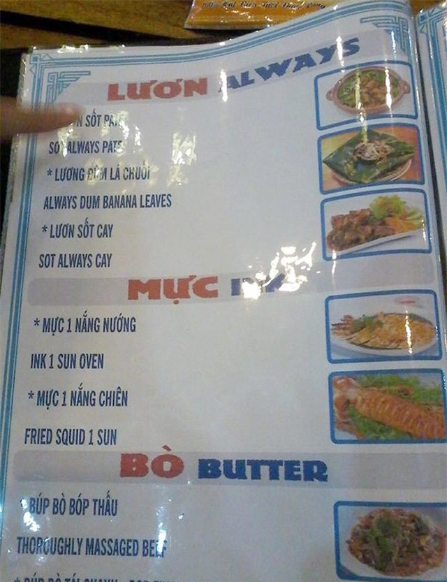 Ink trong tiếng Anh có nghĩa là mực viết nhưng khi về Việt Nam nó được chuyển hóa thành con mực.