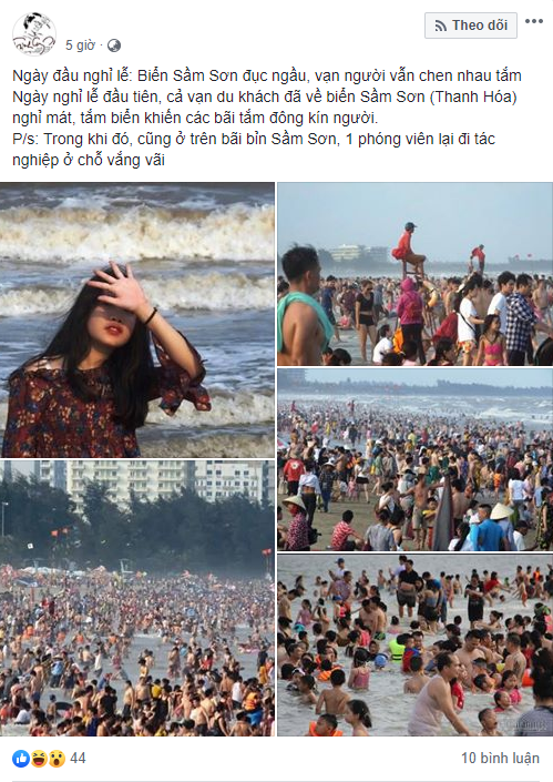 27/4 là ngày đầu tiên người dân bắt đầu dịp nghỉ lễ 30/4 - 1/5, nhiều người đã chọn địa điểm bãi biển Sầm Sơn - Thanh Hóa để làm điểm du lịch, nghỉ dưỡng cho mình và gia đình.