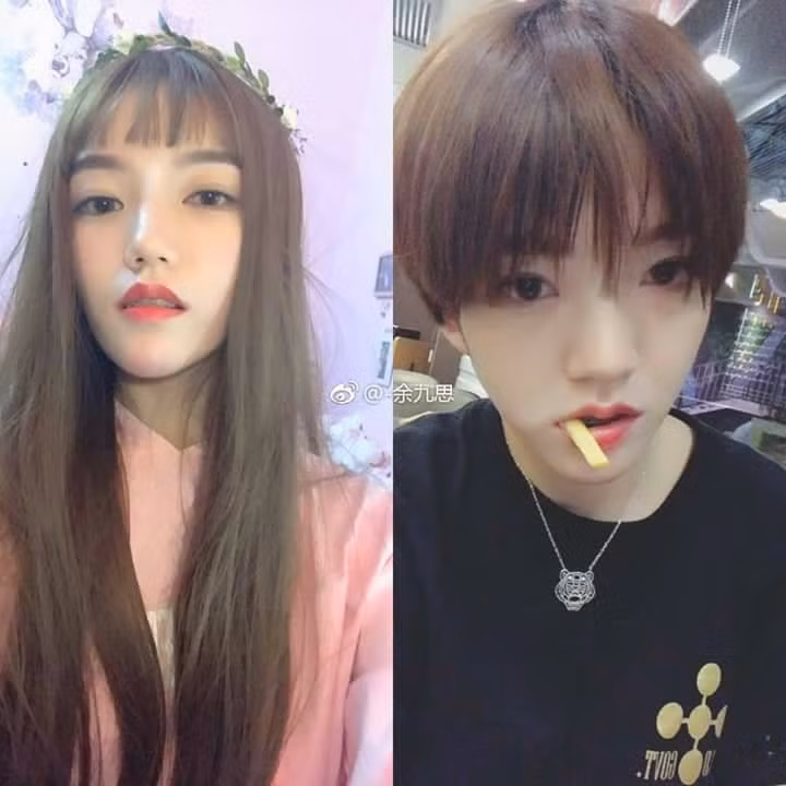 Cũng may vẫn có 1 ca lột xác thành công khi cắt tóc nhưng nhiều dân mạng lại nhìn ra giống bức ảnh "chú chó đội bưởi".