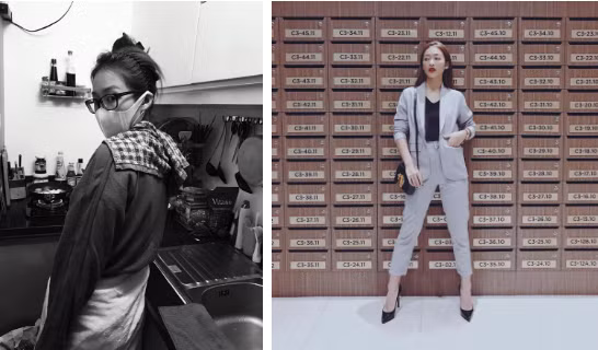 Có ai còn nhận ra Khả Ngân khi ở nhà vào bếp nấu ăn không?