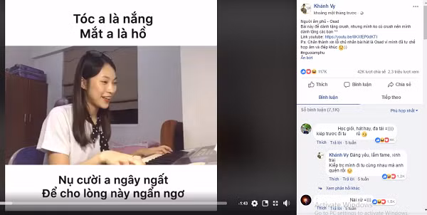 Với loạt biểu cảm đáng yêu cùng giọng hát trong trẻo, những bản cover của Khánh Vy liên tục khiến cộng đồng mạng "nghiêng ngả" và được xếp vào hàng những "thánh cover" trên mạng xã hội.