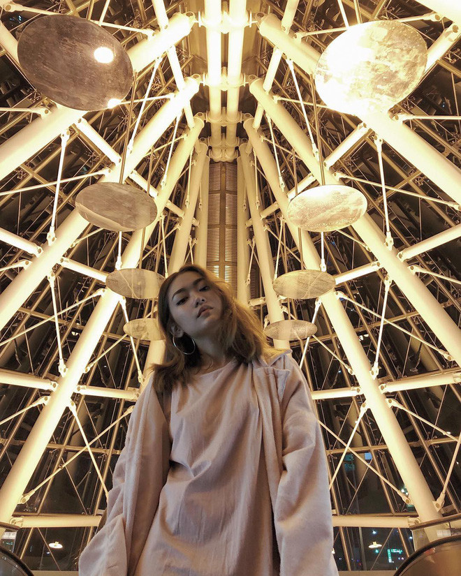 Nga Wendy trong chuyến đi Đài Loan đầu năm cùng với Khả Ngân.