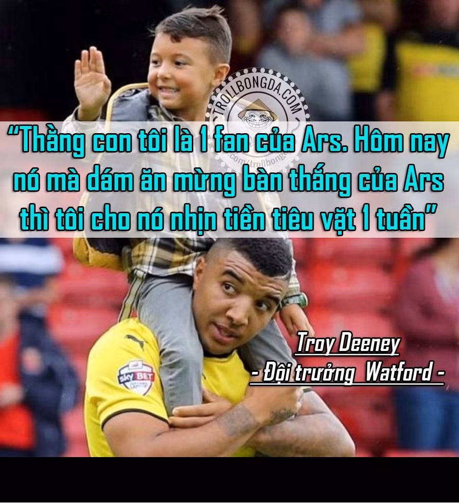 Cách mà đội trưởng của Watford dạy con trai mình trước trận chiến với Arsenal.