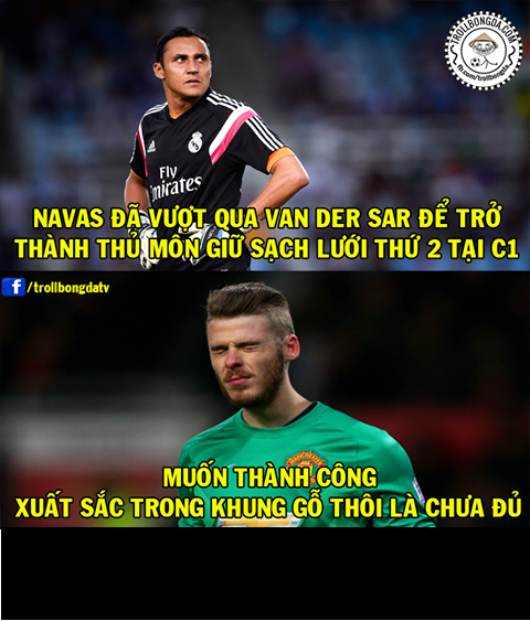 Thủ thành David De Gea đôi lúc nhìn lại thấy mọi sự cố gắng của mình là vô nghĩa khi các đồng đội liên tục tạo cơ hội cho đối phương.