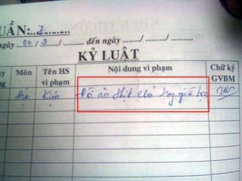 Lý do đòi ăn thịt chó trong giờ học khiến khó ai có thể không cười trong cuốn sổ ghi đầu bài.