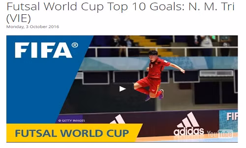 Tuyen thu Futsal Viet Nam duoc FIFA vinh danh