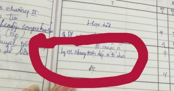 Đường dây trộm dép có tổ chức của hai bạn nữ tên Ly và Nhung đã bị giáo viên bóc gỡ và lập biên bản trong sổ ghi đầu bài.