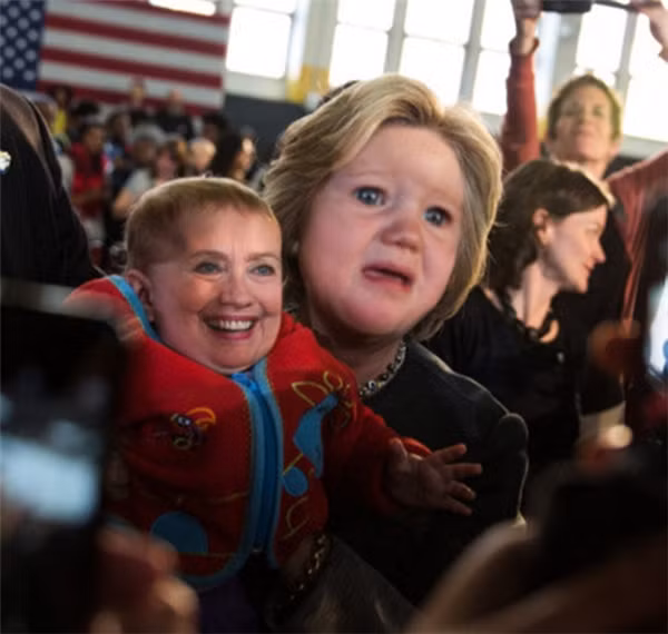 Người phụ nữ nổi tiếng Hillary Clinton cũng là nạn nhân của trò đùa này.