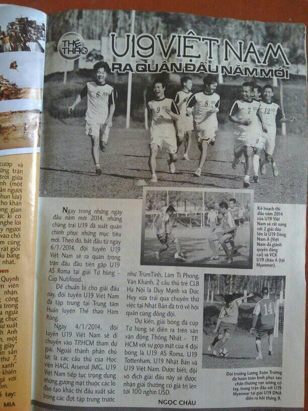 Fan thich thu voi hinh anh Xuan Truong, Van Toan tren bao 5 nam truoc