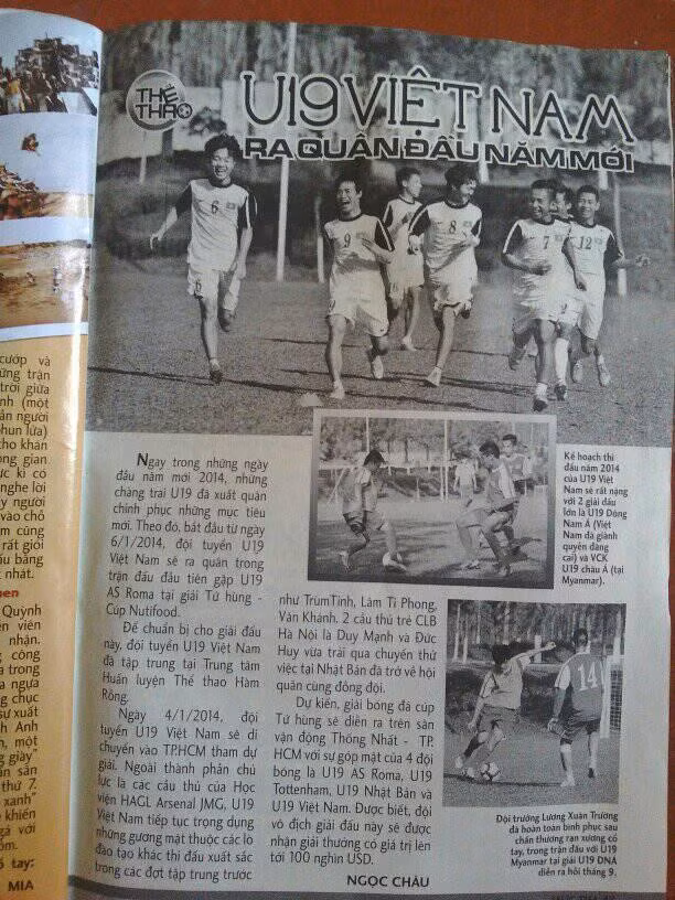 Fan thich thu voi hinh anh Xuan Truong, Van Toan tren bao 5 nam truoc