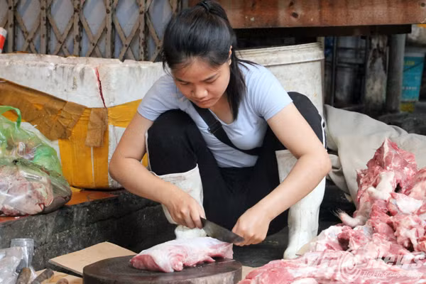 Cụ thể thành viên có nickname N.T.N chia sẻ:“Ở quê mình cách khoảng 500m lại có một quầy thịt tự phát. Người chăn nuôi không bán được lợn, chấp nhận lỗ 2 triệu đồng/con mà cũng không chạy được hàng. Họ phải làm thịt, vợ chồng con cái anh em mỗi người bán 1 góc. Người dân thương thì mỗi nhà mua ủng hộ 20.000-30.000 đồng. Dân buôn ở chợ cũng tự thế mà hiểu thôi, không có kiểu hành xử thiếu văn hóa như thế”. Ảnh: Facebook