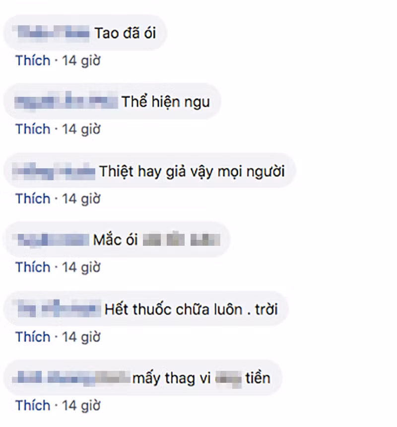 Chứng kiến cảnh tượng này, nhiều cư dân mạng được clip rùng mình với clip kỳ dị trên. CĐM đã buông ra vô số lời chỉ trích. "Chỉ vì một vài lượt like, share mà tự hạ mình, không biết xấu hổ", "Tai tiếng khác nổi tiếng nhé, mai mốt chìm nghỉm lại nghĩ ra clip đáng sợ hơn để đăng lên nữa à", "Đừng để phụ huynh bạn xem được clip này nhé, thật lòng đấy", đây là những bình luận được dân mạng để lại.