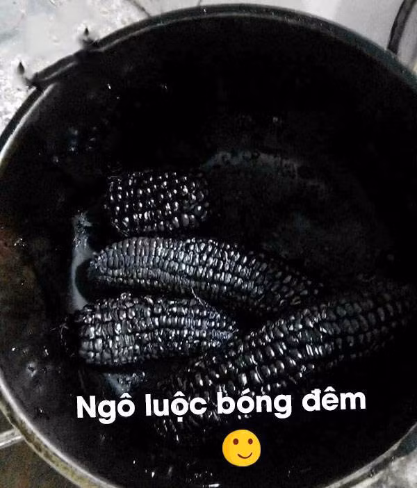 Xin hỏi bí quyết nào để luộc ngô đều màu được màu đen huyền bí đến thế.