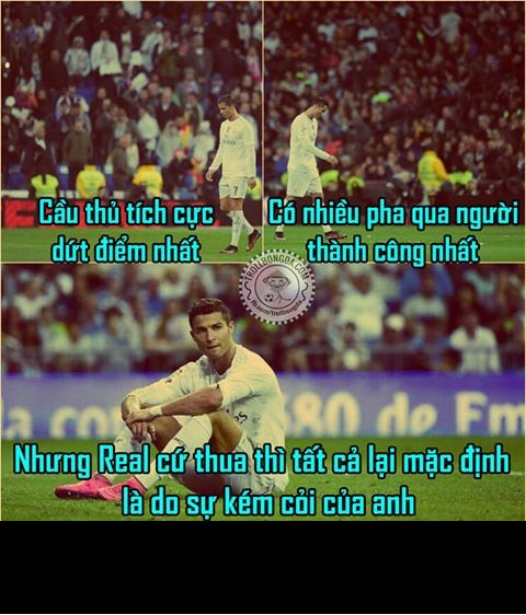 Dù đã cố gắng hết sức có thể trong trận El Clasico nhưng Real Madrid mà cứ thua là mọi lỗi lầm là lại đổ lên đầu Cris Ronaldo. Sự kỳ vọng kèm theo đó là thất vọng đối với siêu sao người Bồ Đào Nha này.