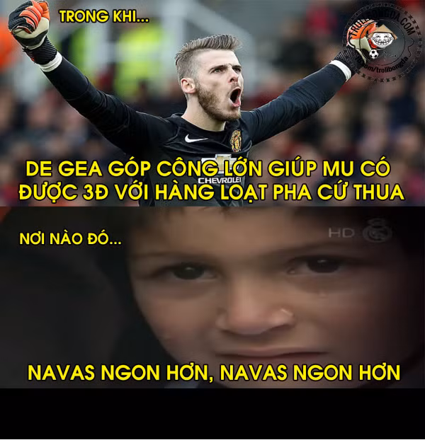 Sau màn trình diễn ấn tượng của David De Gea trong màu áo của Man United thì fan Real Madrid đang tự an ủi mình bằng cách nâng tầm của Keylor Navas thủ môn của họ ở thời điểm hiện tại.