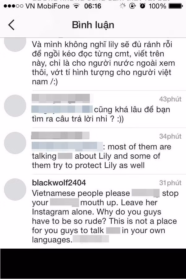 Thậm chí, có bạn trẻ Việt còn bình phẩm hẳn về vóc dáng của Lily như : “Một rổ vậy mà ở ngoài…” hay : “bây giờ chỉ tin vào khuôn mặt thôi…” để nói về sự kém hấp dẫn khi nhìn thấy nàng hot girl ngoài đời thực.