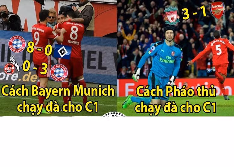 Cùng nhịp quay với những trận cầu lớn trên thế giới tuần qua đó là những bức ảnh chế bóng đá. Tuần này, NHM túc cầu giáo đổ dồn về Arsenal và Bayern Munich xem hai đội bóng này đã chuẩn bị gì cho trận đại chiến trong khuôn khổ vòng đấu loại trực tiếp cúp C1 châu Âu.
