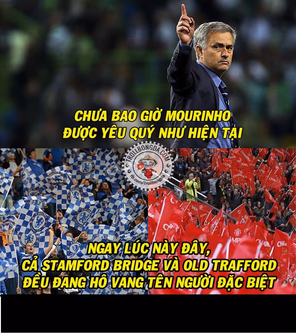 Lúc này, CĐV cả Chelsea và Man United đều rất nhớ Mourinho. người thì tiếc nuối kẻ thì mong chờ.